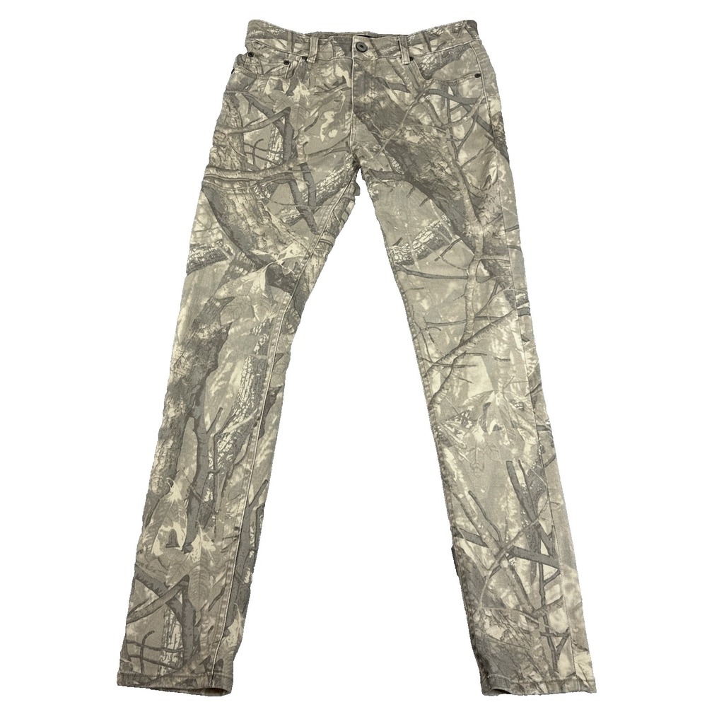 Serenede‎ Men's Fitted Denim Camouflage Slim Tapered Jeans Size 34x32